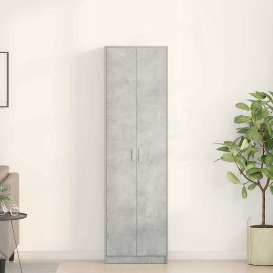 Garderobe Betonggrå 55x25x189 cm Ingeniørtre