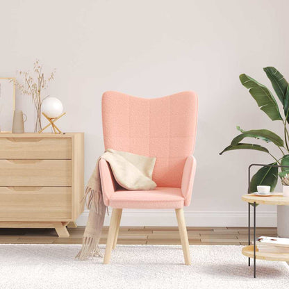 Relaxestol Rosa Curly Ull-lignende Stoff