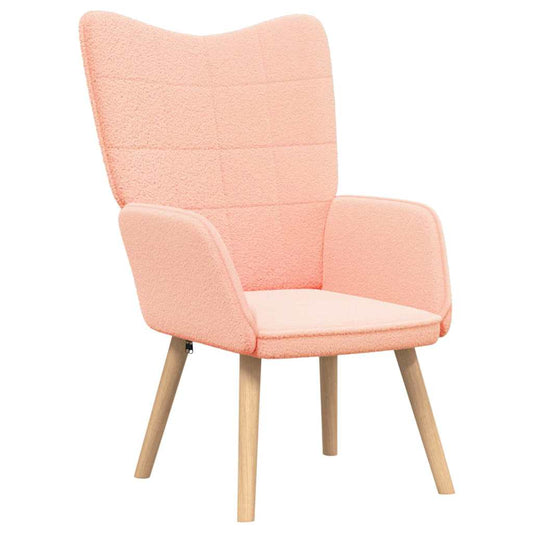 Relaxestol Rosa Curly Ull-lignende Stoff