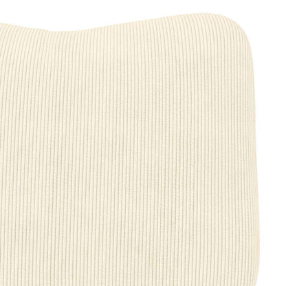 Avslappende Stol Krem Corduroy Stoff