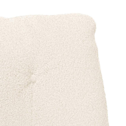 Avslappende Stol Krem Curly Ull-lignende Stoff