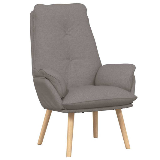 Avslappende stol Taupe Stoff