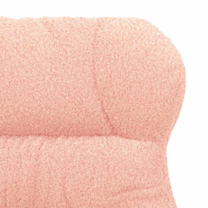 Avslappende Stol Rosa Krøllete Ull-Liknende Stoff