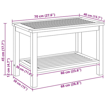 Kaffebord 70x40x45 cm Solid Akasietre