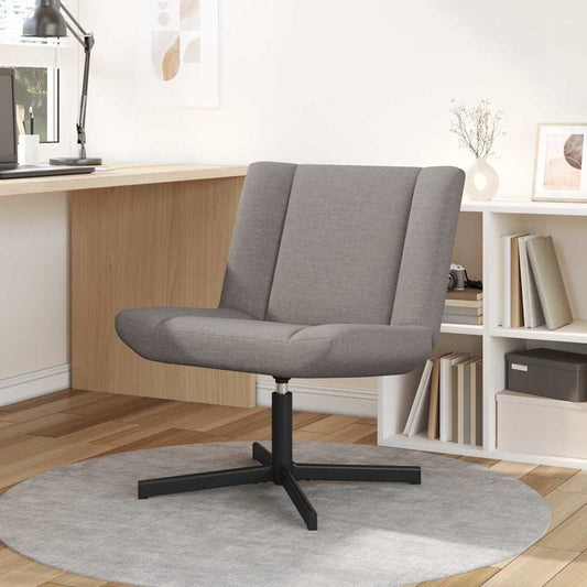 Accentstol Taupe Stoff, Metallbase Standard Ergonomisk