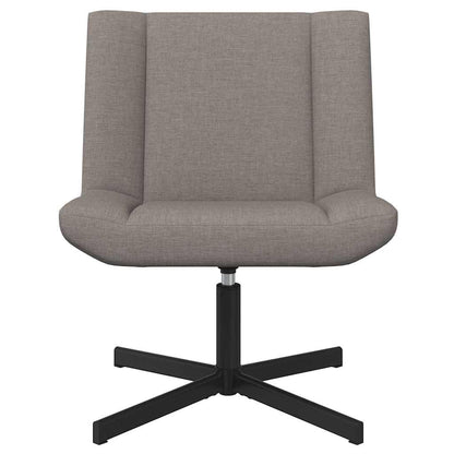 Accentstol Taupe Stoff, Metallbase Standard Ergonomisk