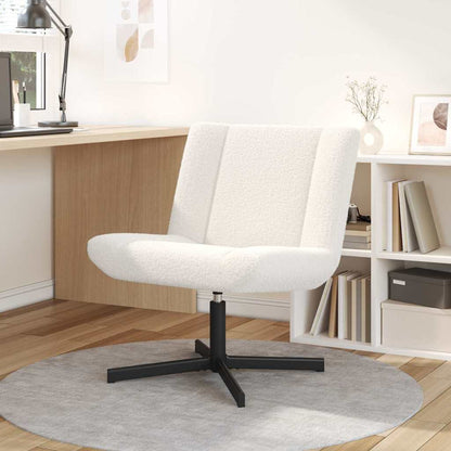 Accent Stol Kremhvitt Stoff Middels Ergonomisk Accent Stol