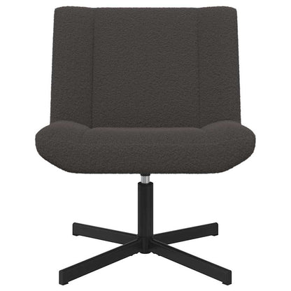 Accent Stol Mørk Grå Stoff med Metallbase Medium Dreie Stol