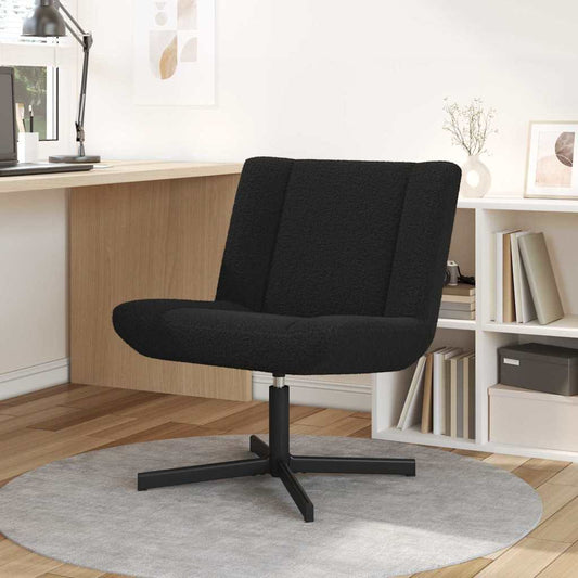 Accent Stol Svart Stoff, Metall Medium Sving Accent Stol