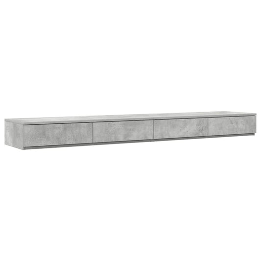 Bedskuffer Betonggrå 200x36,5x16,5 cm Ingeniørtre
