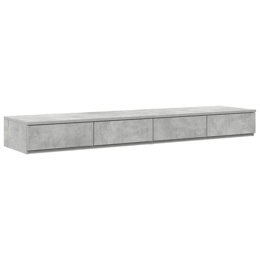 Bedskuffer Betonggrå 150x36,5x16,5 cm Konstruert tre