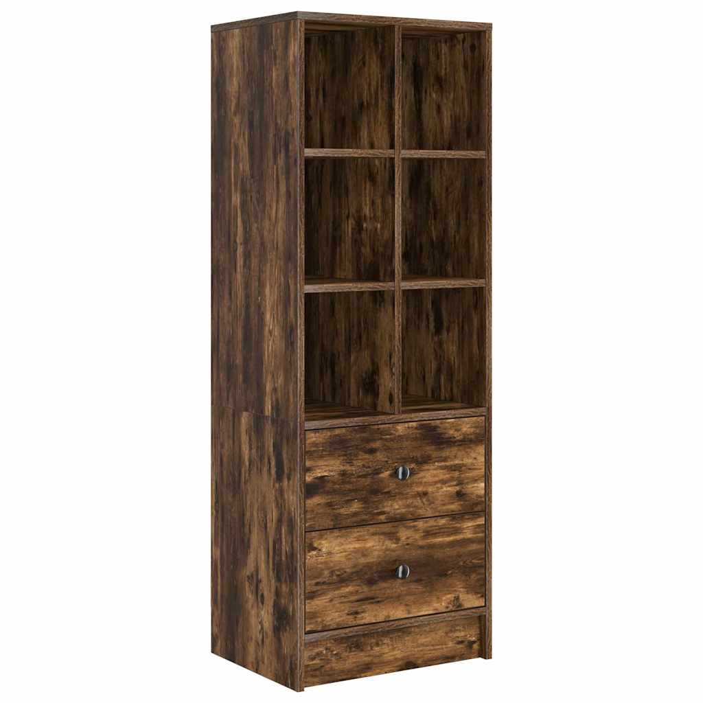 Skrivebord med lagring med skuff 2 pcs Røkt eik 70 x 40 x 76 cm