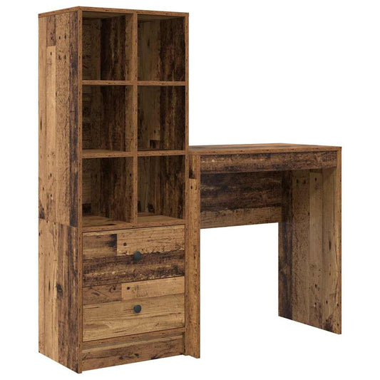 Skrivebord med lagring 2 pcs Gamle tre 70 x 40 x 76 cm
