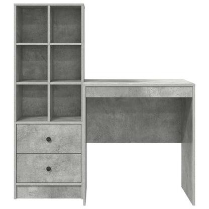 Skrivebord med lagring 2 pcs Betonggrå 70 x 50 x 76 cm
