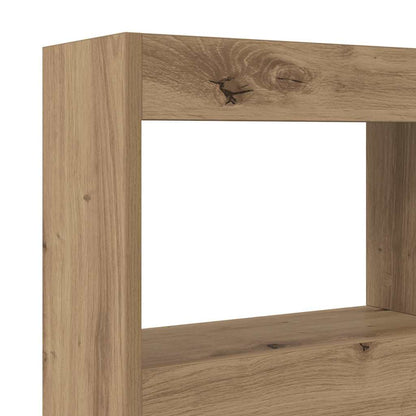 Hodegavlskap med LED med hylle artisan eik 121 x 17 x 102 cm