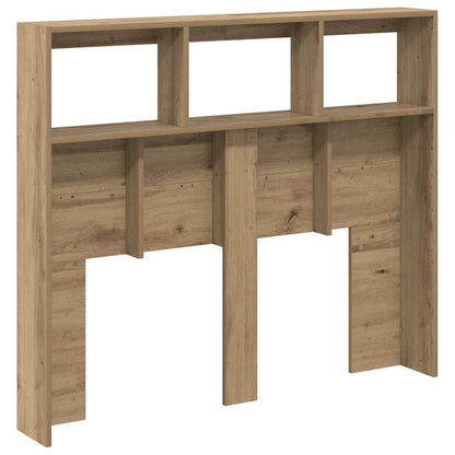 Hodegavlskap med LED med hylle artisan eik 121 x 17 x 102 cm