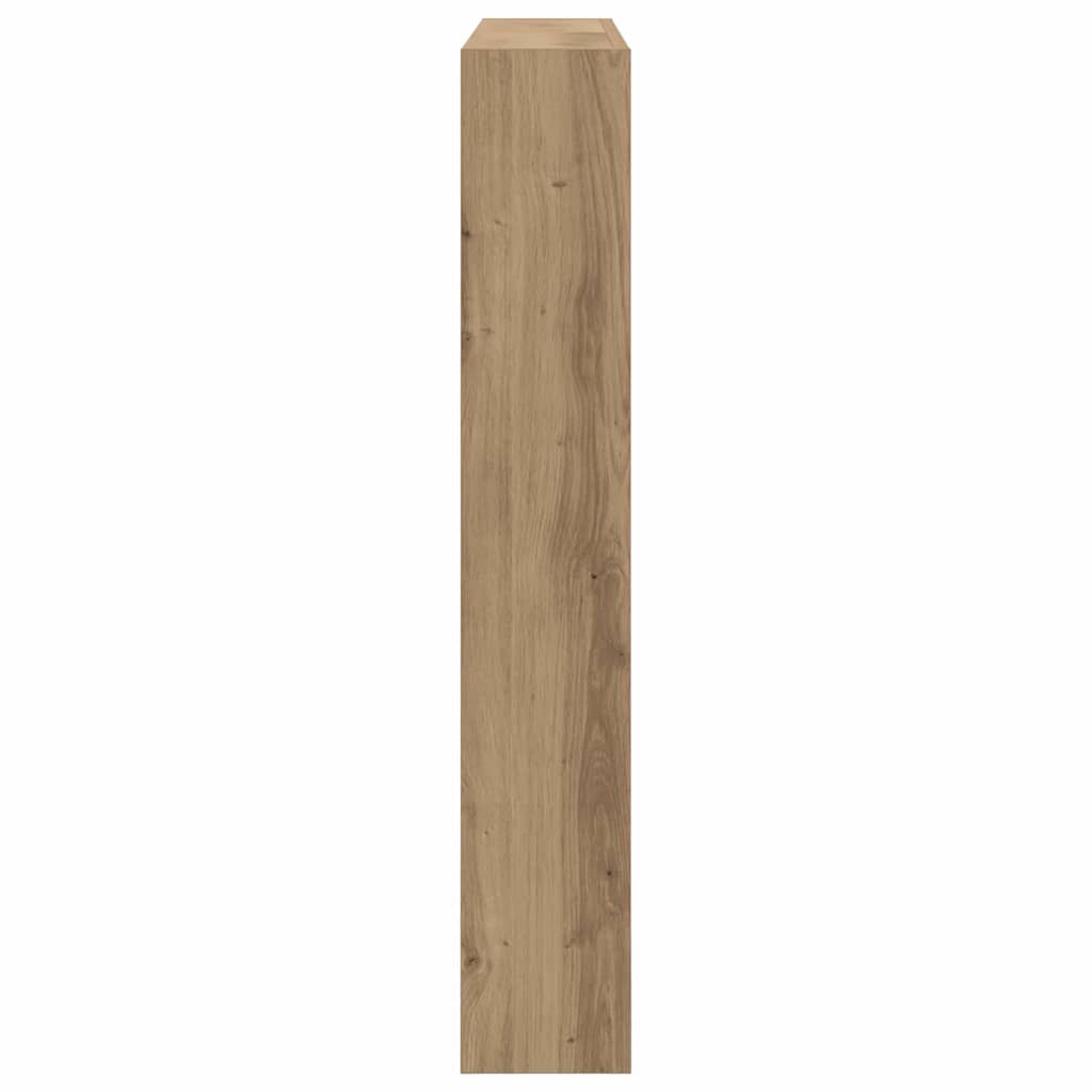 Hodegavlskap med LED med hylle artisan eik 121 x 17 x 102 cm