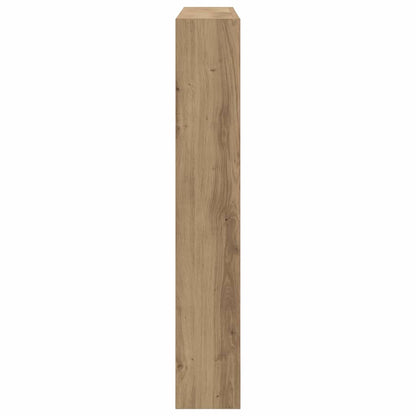 Hodegavlskap med LED med hylle artisan eik 121 x 17 x 102 cm