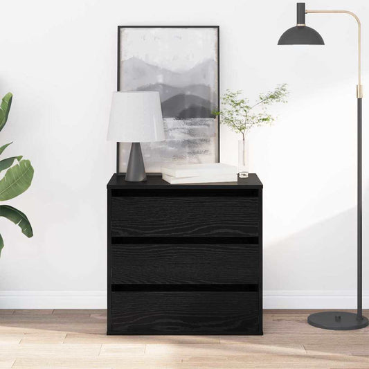 Hjørnekommode Svart Eik 60x41x58 cm Konstruert Tre
