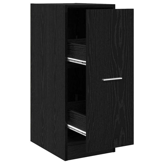 Apotekerhylle Svart Eik 30x41x77,5 cm Konstruert Tre