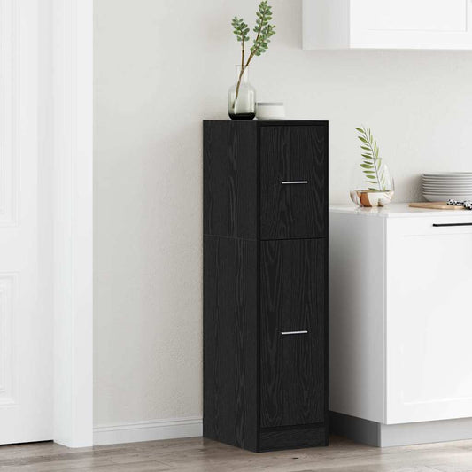Apoteker skap svart eik 30x41x118 cm konstruert tre