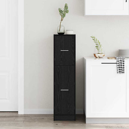 Apoteker skap svart eik 30x41x118 cm konstruert tre