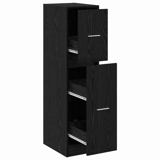 Apoteker skap svart eik 30x41x118 cm konstruert tre