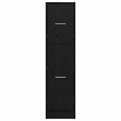 Apoteker skap svart eik 30x41x118 cm konstruert tre
