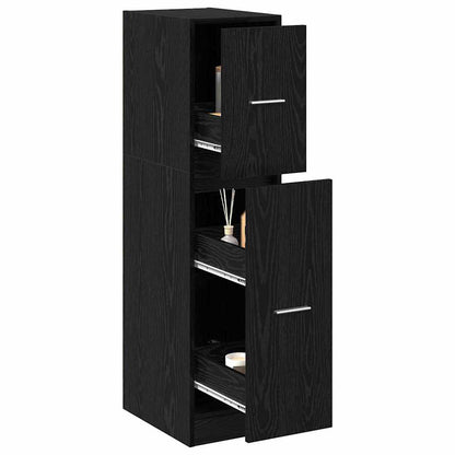 Apoteker skap svart eik 30x41x118 cm konstruert tre