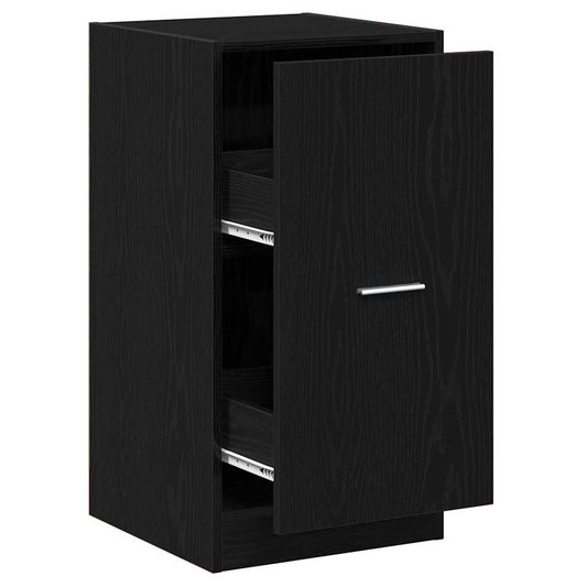 Apothecary Cabinet Svart Eik 40x41x77,5 cm Konstruert Tre