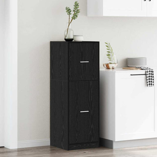 Apothecary Cabinet Svart Eik 40x41x118 cm Konstruert Tre