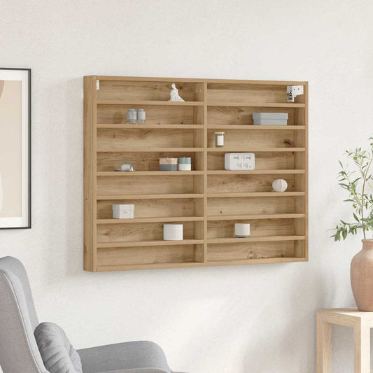 Vitrine Cabinet Artisan Eik 100x8,5x75 cm Ingeniørrtre