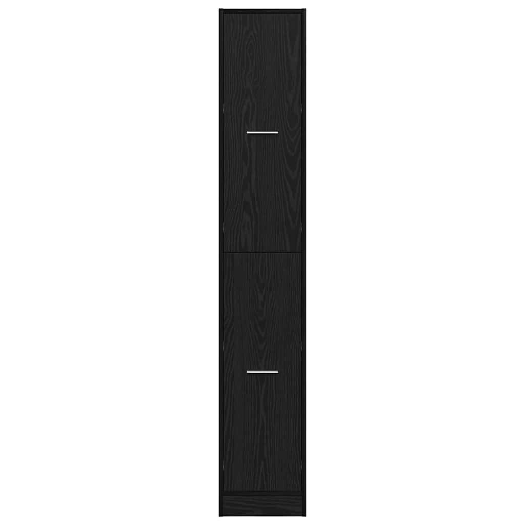 apotekskap svart eik 30x41x174,5 cm kryssfiner
