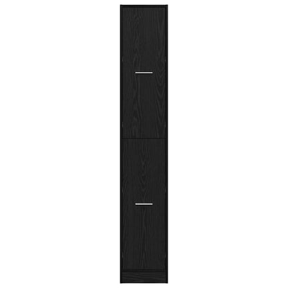 apotekskap svart eik 30x41x174,5 cm kryssfiner