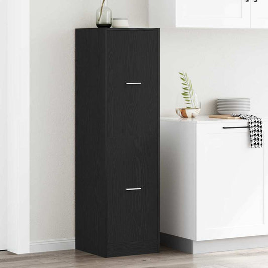 Apotekskap Svart Eik 40x41x144.5 cm Konstruert Tre