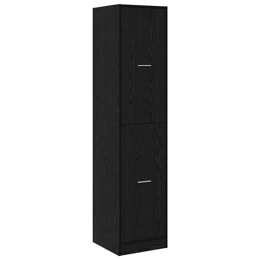 Apotekskap Svart Eik 40x41x174,5 cm Sponplate