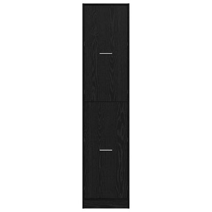 Apotekskap Svart Eik 40x41x174,5 cm Sponplate