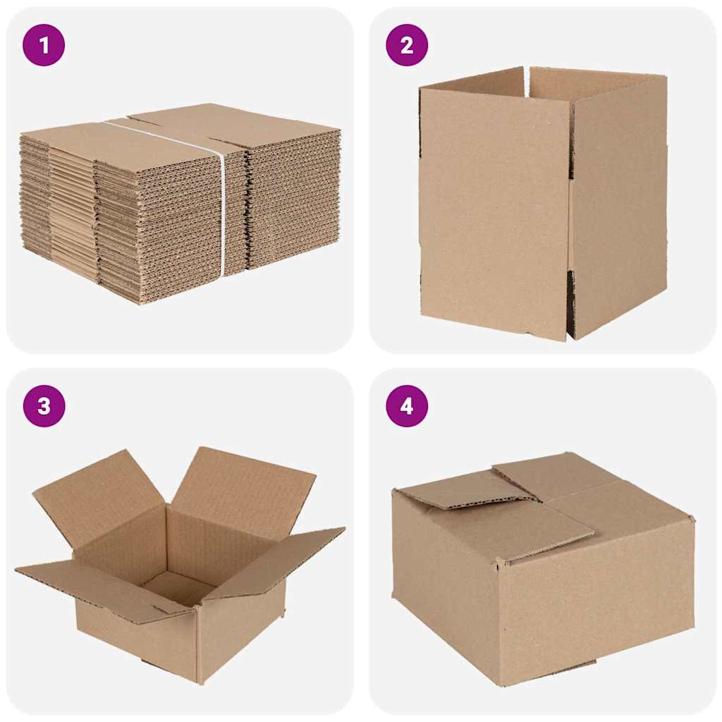 Folding Box 50 stk 15x15x8 cm Kartong