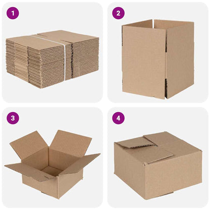 Folding Box 50 stk 15x15x8 cm Kartong