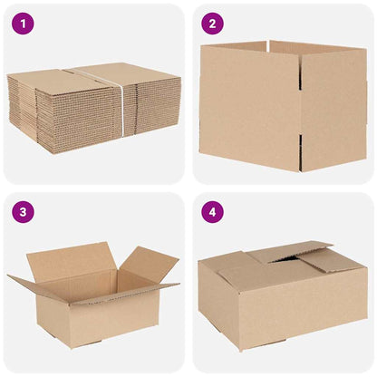 Folding Box 50 stk 25x17,5x10 cm Kartong
