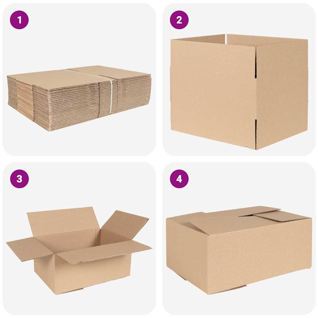 Foldbar Boks 50 stk 35x24x15 cm Kartong
