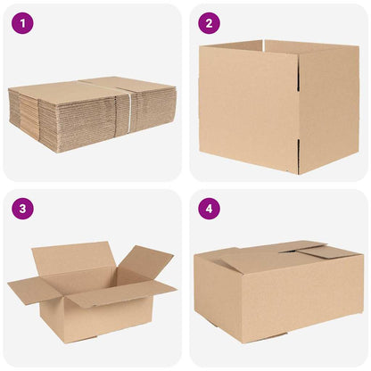Foldbar Boks 50 stk 35x24x15 cm Kartong