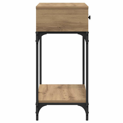 Avlastningsbord Massiv Eik 75x34.5x75 cm Konstruert Tre