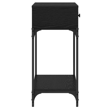 avlastningsbord svart eik 75x34.5x75 cm konstruert tre