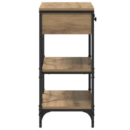 Avlastningsbord Massiv Eik 75x34,5x75 cm Konstruert Tre
