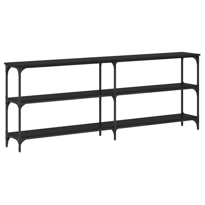 avlastningsbord svart eik 200x29x75 cm konstruert tre
