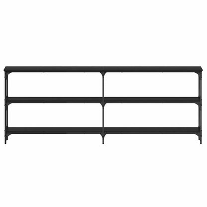 avlastningsbord svart eik 200x29x75 cm konstruert tre