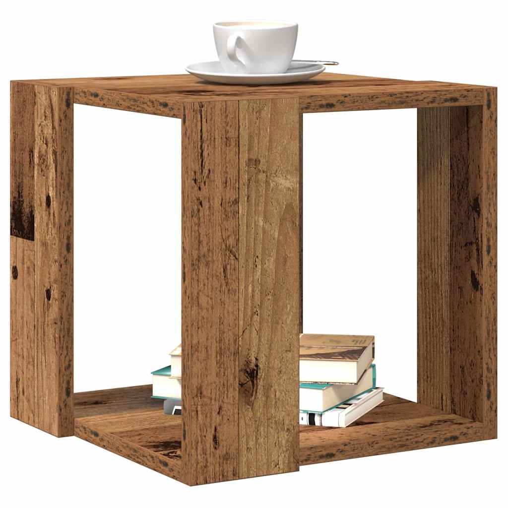 Kaffebord Gammelt Tre Solid Gjenbrukt Tre 32 x 32 x 30 cm