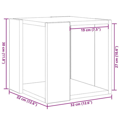 Kaffebord Gammelt Tre Solid Gjenbrukt Tre 32 x 32 x 30 cm