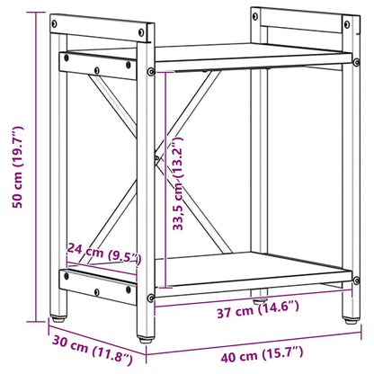 Bokhylle artisan eik 40 x 30 x 48,5 cm Konstruert tre